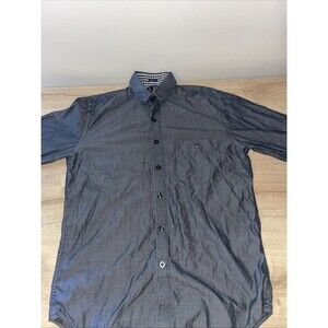Louis Philippe LP Gray Slim Fit Button Down Shirt Mens M 40cm